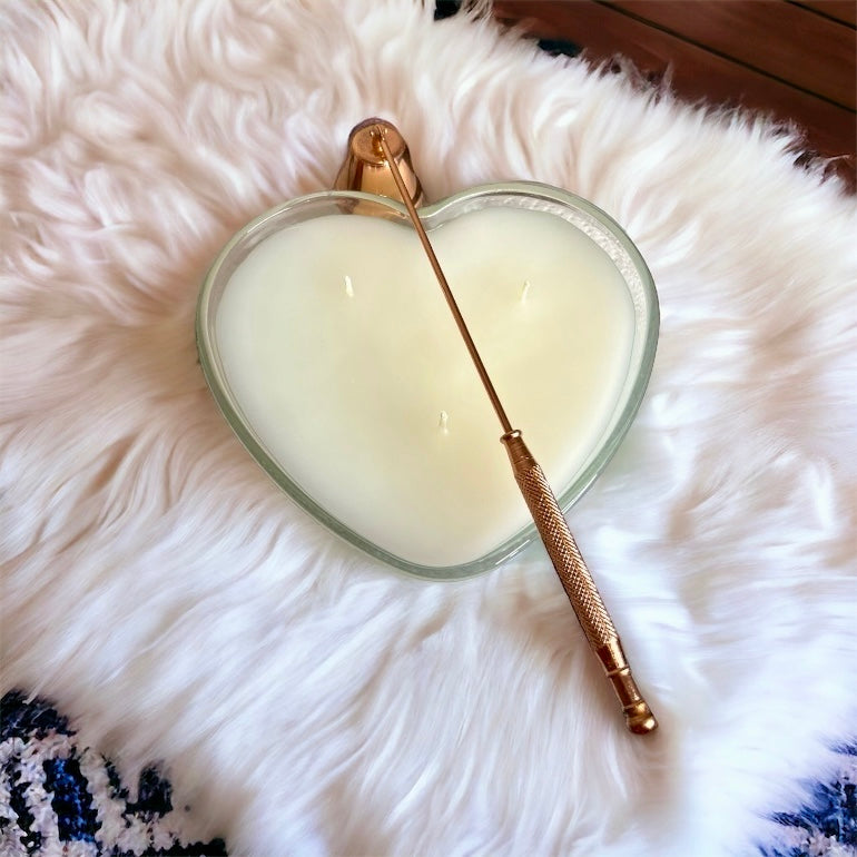 3 Wick Heart Candle w/ Snuffer