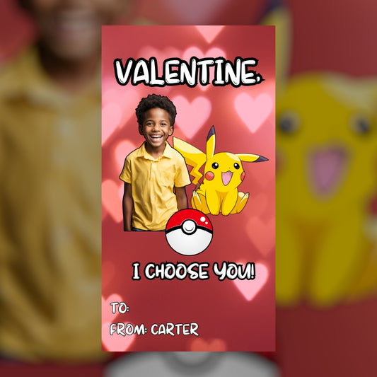 I Choose You! Custom Kids Valentine’s Day Cards